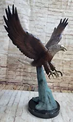 Buy Bronze Sculpture 40 LBS American Bald Eagle Museum Quality Classic Bird Artwork • 947.45£