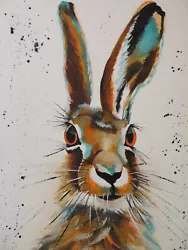 Buy 'HARE' ORIGINAL PAINTING.  (Not A Print) A4 Size. Signed & Dated. • 10£