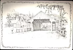 Buy Jay Killian Covered Bridge Scene Art - 11” X 17” Signed Print Of Pencil Drawing • 26.26£