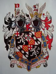 Buy The Heraldic Arms Of SIR WINSTON CHURCH Knight Of The Garter Original Print 1954 • 15£