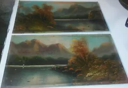 Buy  A Pair Of Antique Oil Paintings On Board, Signed By W. Collins - 1907 • 50£