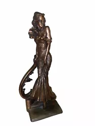 Buy Copper Plated Elegance Lady Statue Vintage  Figurine  Dress Celebrity Alabaster  • 39.99£