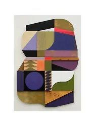 Buy Abstract Contemporary Art Deco Cubist Modern Original Mixed Media Work • 400£