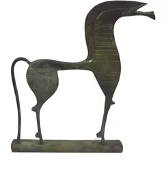 Buy Horse Bronze Sculpture With Geometric Pattern Museum Replica - Symbol Of Status • 103.95£