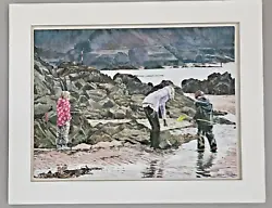 Buy Original Lesley Dabson Painting Oil On Board,   Crabbing  Signed • 95£