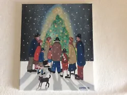 Buy “Merry Christmas” Acrylic Painting, Northern Art Follower Of Lowry • 15£