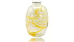 Buy Dale Chihuly C. 1970 Clear With Yellow Stripes Pilchuck Oval Hand Blown Glass Va • 6,654.33£