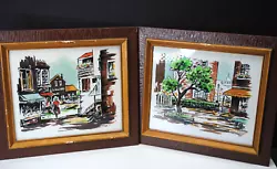 Buy Vintage Set Of (2)  Renauld  Watercolor Paris Scene Paintings (b) • 66.15£