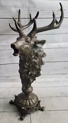 Buy Stunning Vintage Bronze Cast Aluminium Stag Deer Garden Sculpture Or Statue Art • 224.04£