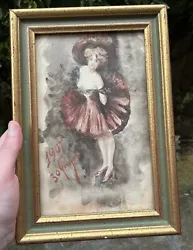 Buy RARE Antique Post Impressionist Watercolour Dancer Risqué Woman 1907 • 150£