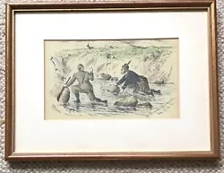 Buy R M Alexander C19th Hand-painted Lithograph Book Plate Scottish River Hunting • 26£