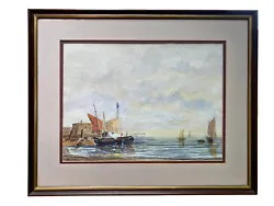 Buy Landing The Catch At Beadnell - Local Artist William Bell 1991 - Watercolour • 80£