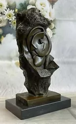 Buy Modern Art Bronze Face Sculpture Marble Base Cubism Home Decor Statue Figurine • 755.05£