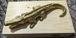 Buy Golden Metal Crocodile, Souvenir, Collectable , Animals , Art , Sculptures  • 44.95£