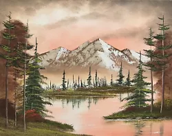 Buy Bob Ross Style Original Landscape Oil Painting Ooak  “Autumn Fantasy” 16x20 In • 189£