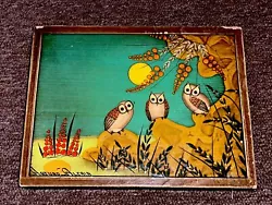 Buy Vintage 1970s Signed Arturo Alcala Mexican Tonala Folk Art Painting, Owls  6 X8  • 53.75£