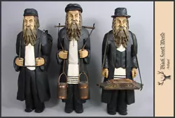 Buy Hand Carved Wooden Jewish Statue   Klezorim Sculptures Woodcarving • 4,331.22£