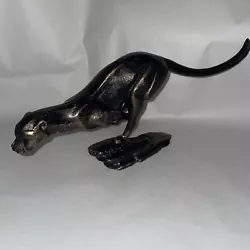Buy Cast Iron Sculpture Of A Running CHEETAH In Bronze Tone Finish 1.3 Kg Approx • 24.99£