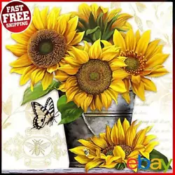 Buy Paint By Numbers Kit DIY Sunflower Oil Art Picture Craft Home Wall Decor(H1331)  • 7.07£