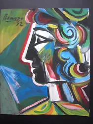 Buy Pablo Picasso 1952 Original Hand Painted Artwork On Paper Signed Woman Portrait • 145£