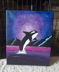 Buy Cosmic Orca Space Visual Art, Sealife Marine Ocean Killer Whale Painting Artwork • 30£