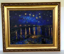 Buy Starry Night By Vincent Van Gogh Museum Framed Canvas Print Wall Art 22  X 26  • 551.24£