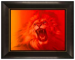 Buy ADAM SCOTT ROTE Original ACRYLIC PAINTING On CANVAS Signed Sunset Lion Oil Art • 3,067.29£