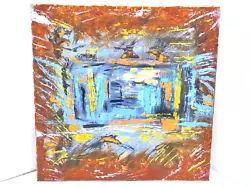 Buy Abstract Oil Painting On Canvas Signed By Tula - Unframed 50 X 49,7 CM - I12 B43 • 5.95£