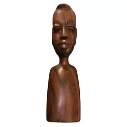 Buy Rosewood Tribal Male Bust Carving By Malang - Gambia - 1986 - 22.5cm • 0.25£