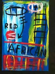 Buy Jean-Michel Basquiat Painting On Paper (Handmade) Signed And Stamped Mixed Media • 107.75£
