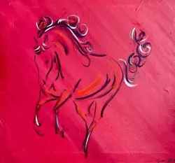 Buy A One Off Original Painting Equine Horse Modern Art 20  X 20  By Jessica Hill • 85£
