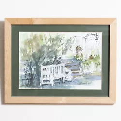 Buy Watercolour On Paper, Park Scene, Indistinctly Signed, Dated 2010 • 20£