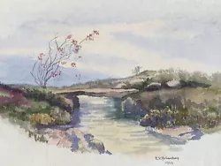 Buy Antique Original Small Watercolour Painting By EV Richardson 1922 Landscape • 49.99£