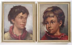 Buy Mayer. A Pair Of Oil Portrait Paintings. Street Urchin C. Late 1960s / Early 70s • 175£