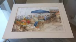 Buy Oil Pastel Painting Of Market Day • 30£