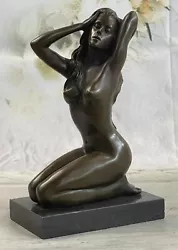 Buy Vintage Bronze Nude Woman Female Home & Garden Statue Art Sculpture Nouveau Gift • 157.70£