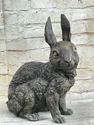 Buy Large Garden Yard Rabbit Hare Bunny Bronze Metal Figural Animal Sculpture Decore • 552.35£