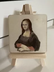 Buy Small Acrylic Painting Of Mona Lisa • 6.50£