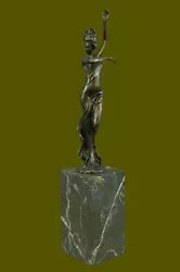 Buy Art Deco Nouveau Bronze Nude Milo Lady Flapper Gril Lost Wax Method Statue Decor • 292.69£