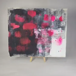 Buy Abstract Pink, Black And White Painting, Original, Affordable Art • 20£