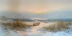 Buy  Seascape Oil Painting By US Artist Bob Browne (b.1926).  Fair Condition. • 100£