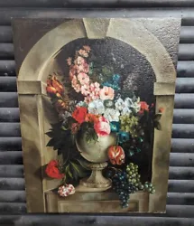 Buy Flowers Roses Planter Vase Large Original Statement Art On Canvas • 478£
