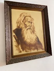 Buy Antique Oil Painting Of A Wise Man On Canvas With Signature 1850-1950 , 77*62 CM • 638.90£