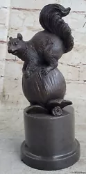 Buy Squirrel Chipmunk Acorn Nature Bronze Souvenir Marble Base Sculpture Figure • 102.97£