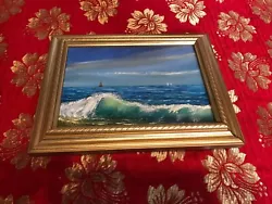 Buy Vintage Oil Painting By R. Titcumb Signed & Framed - Seascape - • 25£