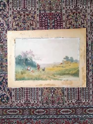 Buy 🎇  Large Antique Signed Watercolour Painting • 45£