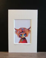Buy Highland Cow. Mini Art Print From An Original Painting By Suzanne Patterson • 3.90£