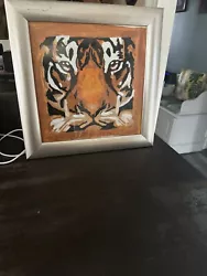 Buy 🐯Oil Painting Framed Tiger Face 10x10 • 8£