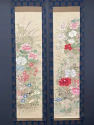 Buy Nw5797 Hanging Scroll  Seasonal Flowers  By Sakai Hoitsu (Late Edo Era) • 377.37£