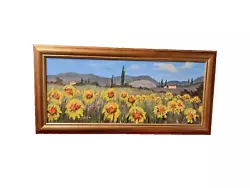 Buy Original Painting Paola Mainolfi Tuscan Sunflowers Signed Framed Art • 185£